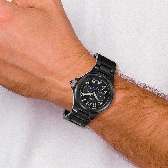 Chisel Ladies Black Ceramic Black Dial Watch - Picture 2 of 3